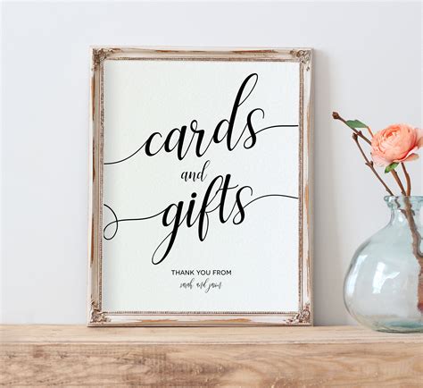 Cards and Gifts Sign Gifts Table Sign 8x10 Cards and Gifts - Etsy