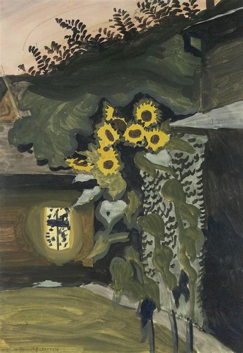 Charles Burchfield - Sunflowers at Late Dusk | 1stdibs.com | Painting ...