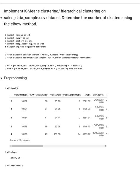 ML Assignment 6: K-Means & Hierarchical Clustering Analysis - Studocu