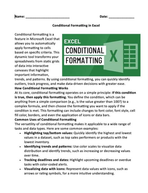 Image result for Conditional Formatting Excel Worksheet