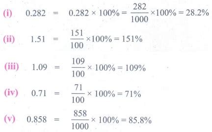 பயிற்சி 2.2 (தசம எண்களைச் சதவீதமாக மாற்றுதல், சதவீதங்களைத் தசம எண்ணாக ...