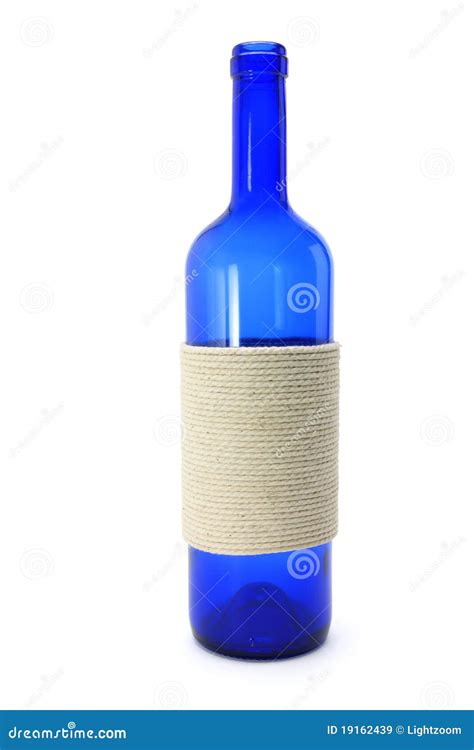 Blue Wine Bottle stock image. Image of transparent, empty - 19162439