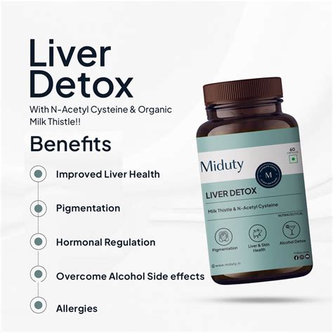 Best Liver Detox Capsules in India with Milk Thistle & NAC | Miduty
