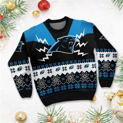 Carolina Panthers Team 3D Ugly Christmas Sweater - RobinPlaceFabrics