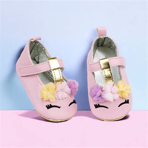 Baby Moo Cute Princess Metallic T-Strap Anti-Skid Ballerina Booties