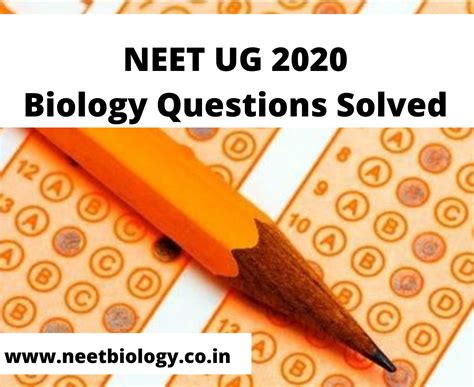 NEET UG 2020 -Biology Questions Solved (1-10)