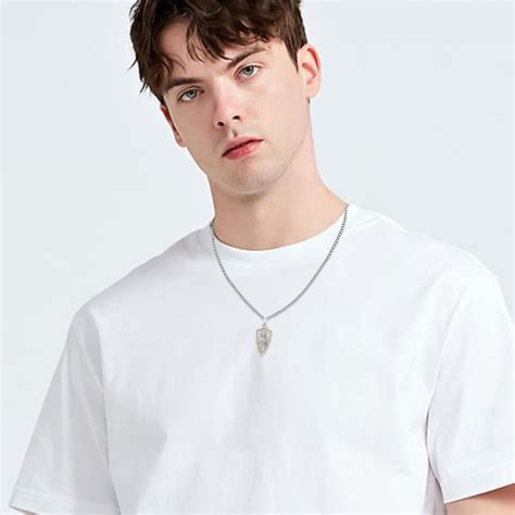 YueYuan Gold Religious Necklace for Men Saint India | Ubuy