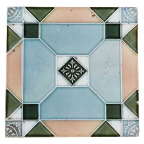Old Ceramic Tiles Pastel Ceramic Geometric Design Tile