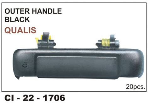 Car International Outer Door Handle Qualis Black Right CI-1706R for ...