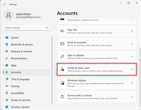 Image result for User Settings Windows
