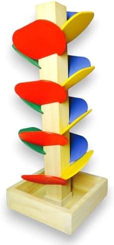 Marble Ball Sliding Toy for Kids | Wooden Ball Run Track Game ...
