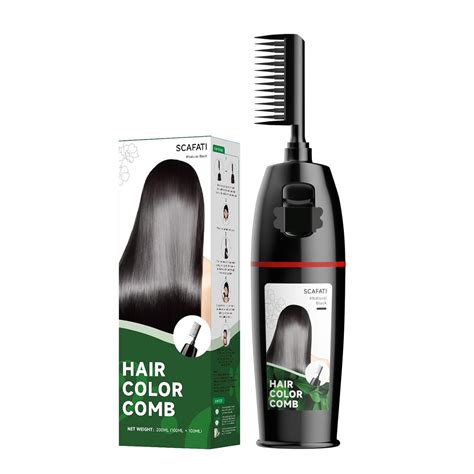 Buy SCAFATI Hair Dye, Black Hair Dye Cream for Women Men Permanent Hair ...