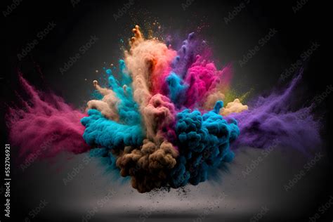 colorful powder explosion Stock Illustration | Adobe Stock