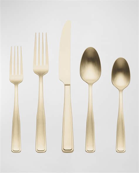 Oneida Reid Vintage-Style Satin Tumbled 20-Piece Flatware Set | Horchow