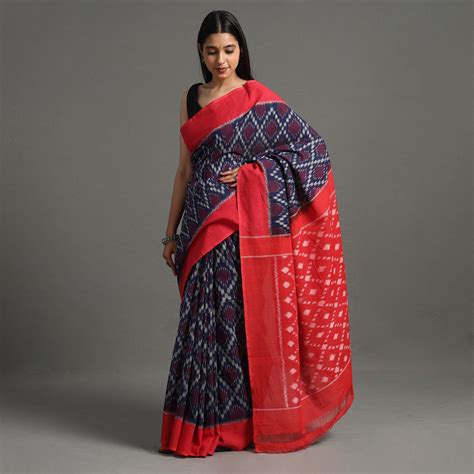 Pochampally Ikat Weave Handloom Cotton Saree