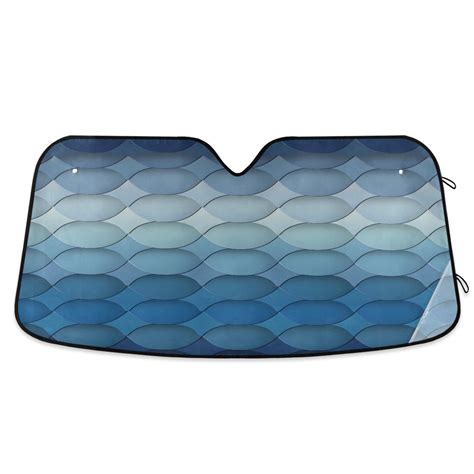 ALAZA Blue Artistic Pattern Windshield Sun Shade Car Foldable Sun Visor Block UV Rays Protector ...