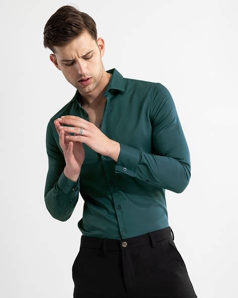 Stylo Bug Shirt Collar Silk Fit & Flare Dress - Price History