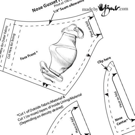 Image result for Homemade N95 Mask Pattern