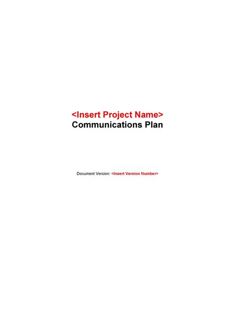 Comprehensive Communication Plan Template 的图像结果