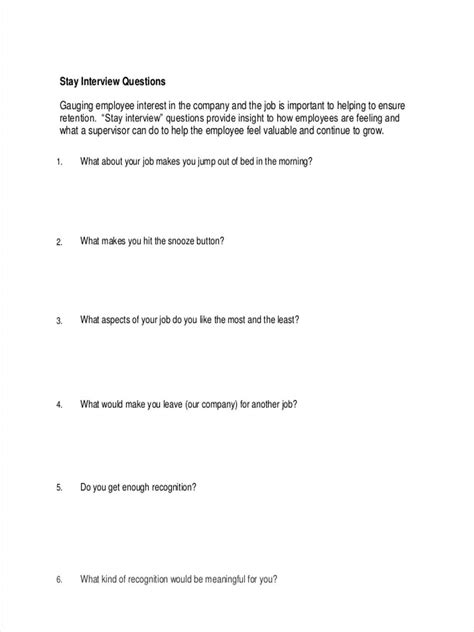 Stay Interview Worksheet 的图像结果