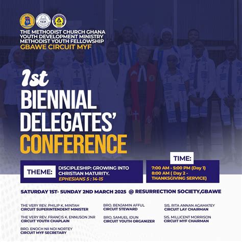 1ST BIENNIAL DELEGATES CONFERENCE, Gbawe Methodist Church, Accra, 1 ...