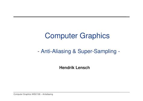 Computer Graphics Anti-Aliasing 的图像结果
