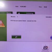 Lifecell International — Vacuum system failure. Vacuum to low pressure ...