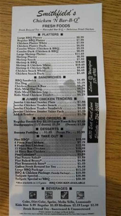 Smithfield's Chicken 'N Bar-B-Q, Leland - Restaurant Reviews, Phone ...