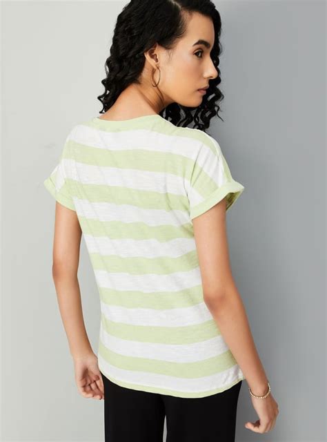 Buy Women Striped T-shirt Online at just Rs. 399.0 - 1000014053160 ...