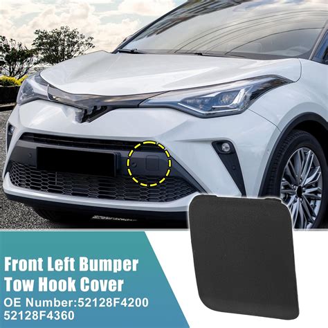 uxcell Cubierta de gancho de remolque para parachoques delantero izquierdo sin pintar para ...