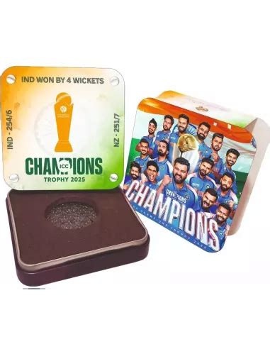 Omkar Mint ICC Champions Trophy 15 Grams Color Silver Coin in 999 Pur