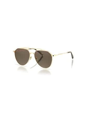 Buy Augussto Magnus Unisex Metal Eyeglasses - Golden Frame with Brown ...