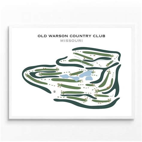 Old Warson Country Club, MO | Golf Course Map, Golf Map, Golfer Gift ...