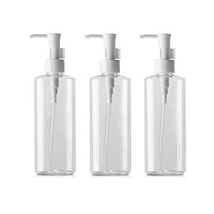 50ml/100ml/120ml/150ml/200ml Refillable Plastic Clear Flat Pumps Lotion ...