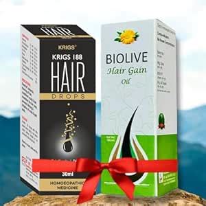 KRIG'S 188 Hair Drops Homeopathic 30ml & Homeo Biolv Hair Oil Hair ...