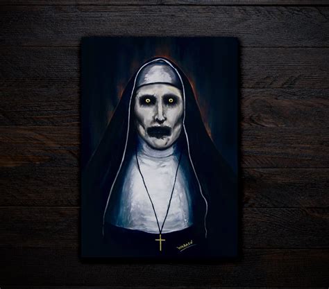 The Nun The Conjuring acrylic painting Valak Art & Collectibles ...