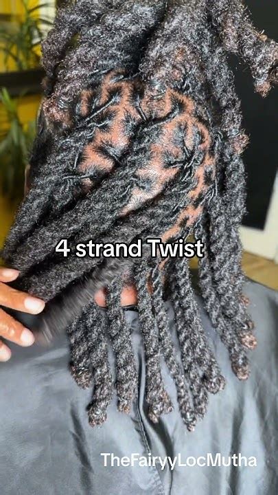 4 Strand Twist On Locs #locstyles #locs - YouTube