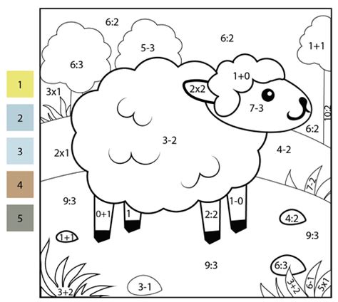 Image result for Math Worksheet Color Game