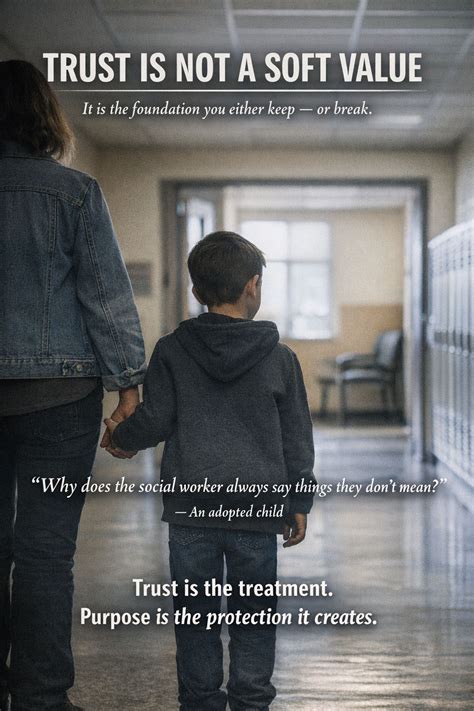 “Why does the social worker always say things they don’t mean” - adopted child. As a foster care ...