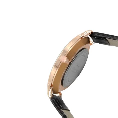 Shop Joker & Witch Paul Black Strap MOP Dial Croc Strap Watch