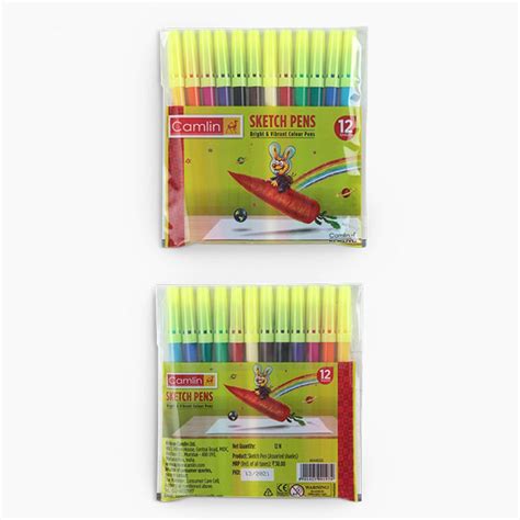 Camlin Sketch Pen - Assorted Set Available in 12 and 24 Shades – The ...
