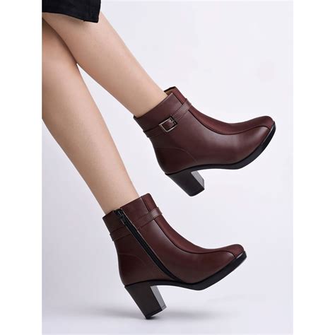 Buy Shoetopia Smart Casual Brown Boots for Women Online