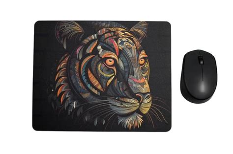 ARTOLIC Tiger with Black Constructivism Art Mouse Pad for Office ...