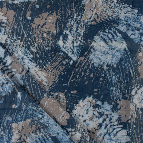 Natural Indigo Dye Abstract Printed Cotton Fabric @Affordable Prices ...