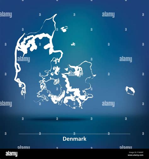 Doodle Map of Denmark - vector illustration Stock Vector Image & Art - Alamy