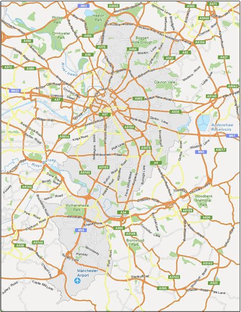 Manchester Map, England - GIS Geography