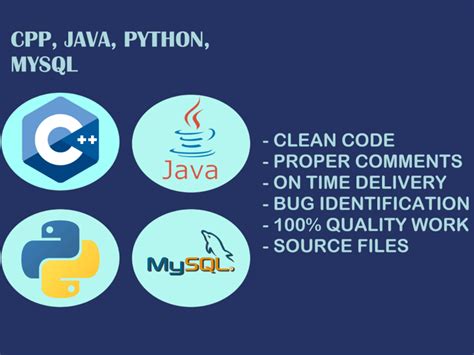 Image result for C Java Python MySQL