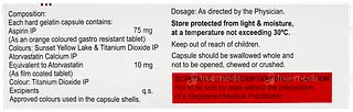 Atorec Asp 10/75 MG | Order Atorec Asp 10/75 MG Capsule Online at Truemeds
