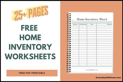 Image result for Printable Home Inventory