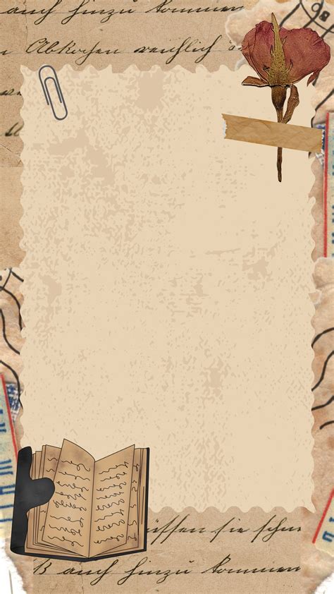 Brown Vintage Scrapbook Note Background Instagram Story | Aesthetic ...